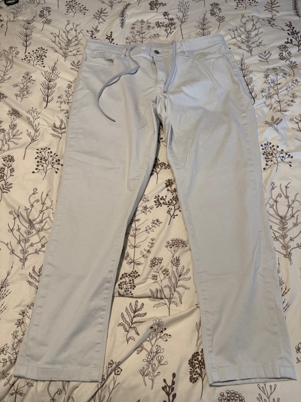 Uniqlo Men's Light Gray/Tan Slim Casual Pants - 36